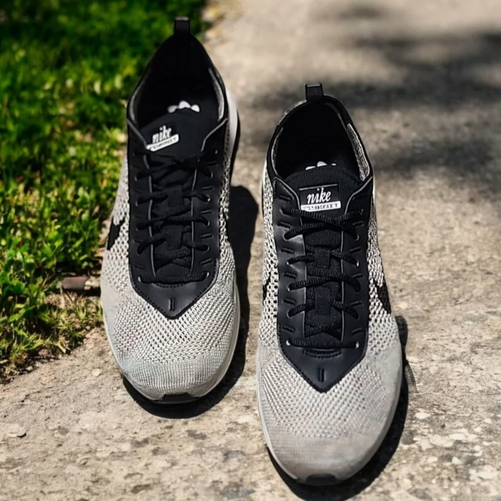 NIKE AIR MAX FLYKNIT Racer W 10 M 8.5 Sesame Black Ocean Cube Pink Oxford - Picture 7 of 17